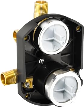 R22000-WS Integrated Shower and Diverter Valve, Compatible with D 3-Setting or 6-Setting Integrated Diverter Valve Trim kit, with Screwdriver Stops