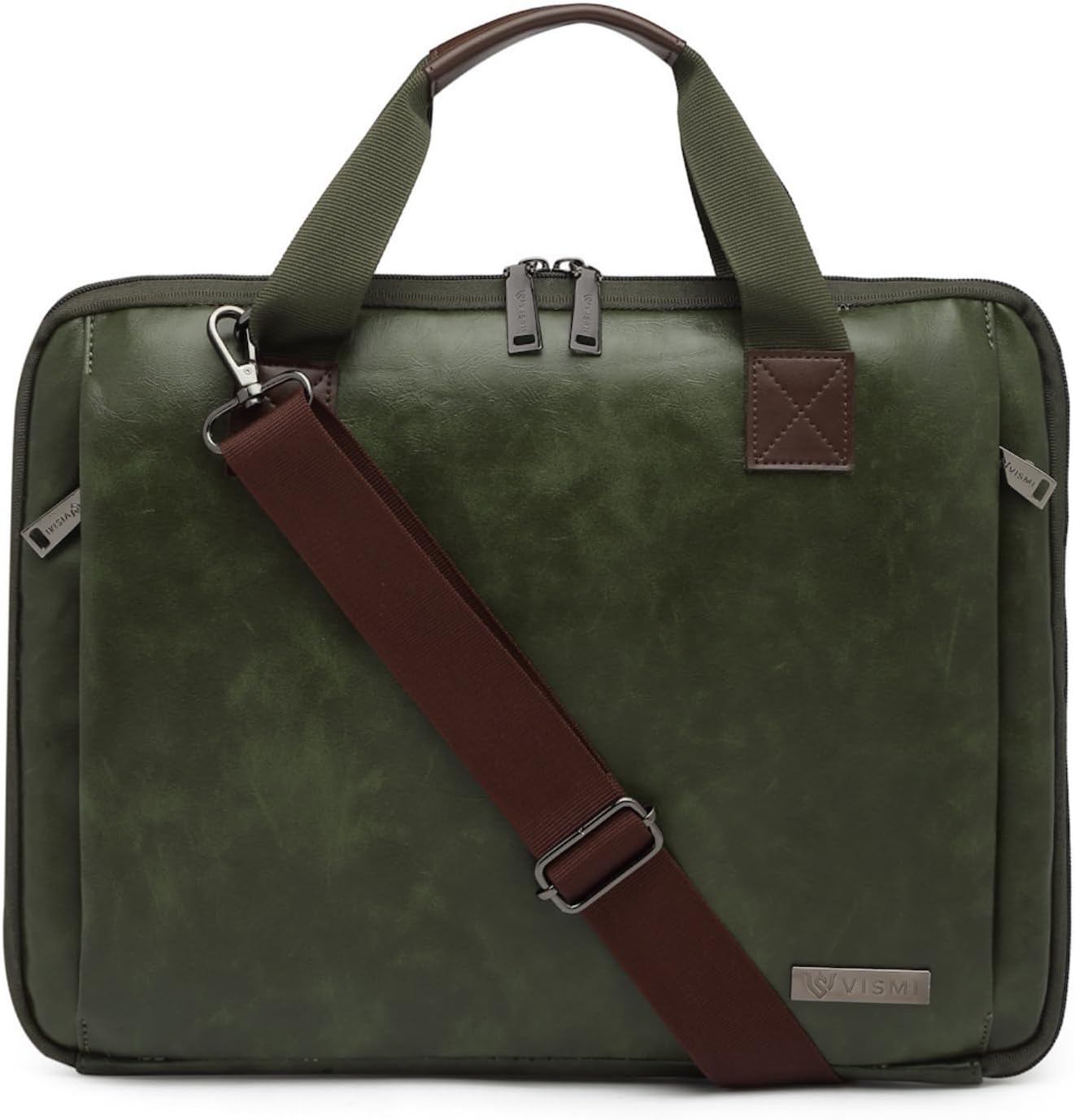 VISMIINTREND Leather Laptop Bags for Men & Women, Office/Travel, Laptop Messenger/Briefcase Bag, Stylish, Fits 13/14/15.6 Inch Laptop, Macbook Bag | Corporate Gifts for Men