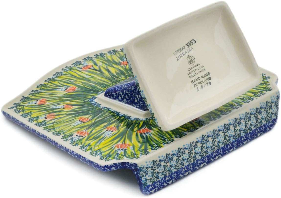 Polmedia Polish Pottery Book Stand UNIKAT - Lucky Ladybug Pattern Handmade in Boleslawiec Poland by Ceramika Artystyczna + Certificate of Authenticity