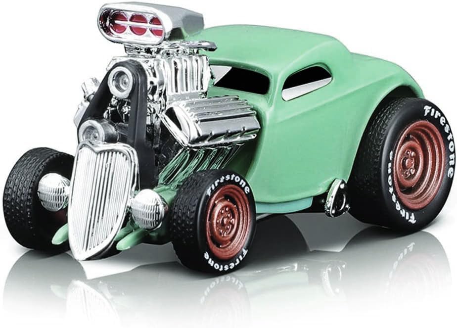 1933 3W Coupe Light Green 1/64 Diecast Model Car miniatura 1