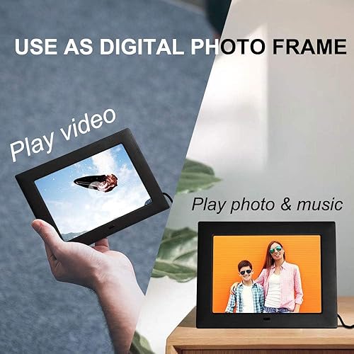 Miniatura 6 de Calendario digital de 8 pulgadas para personas mayores, 8 alarmas, atenuación automática, reloj digital de gran pantalla con fecha y día para
