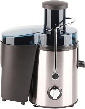 Juicer Machine 500ml, 304 Stainless Steel Centrifugal Extractor, 400W | Compact electric fruit maker, 75mm wide feed chute, dual-speed for soft and hard produce, pulp separation design, includ