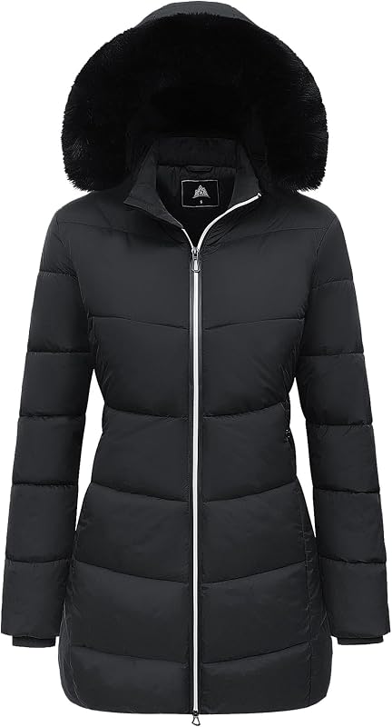 campera acolchada de invierno larga y cálida para mujer, abrigos ligeros de moda