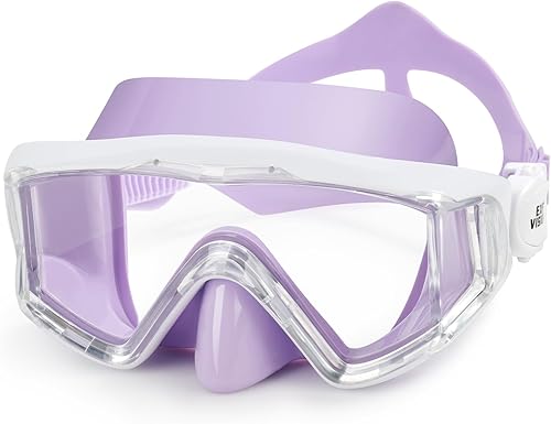 Máscara de natación para niños, gafas de natación antivaho de 180 para niños, máscara de buceo, a prueba de fugas, con cubierta de nariz para niños