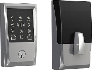 Schlage Encode Plus Smart WiFi Deadbolt Lock, Bright Chrome