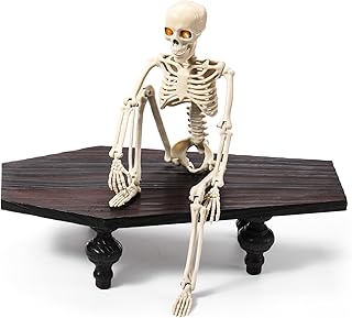 Halloween Coffin Serving Tray 13.4 x 6.7 Inch Gothic Coffin Table Display with 4 Legs Spooky Vintage Wooden Tray Halloween Centerpiece Board for Table Soap Dish Holder Coffee Bar Gothic Party Decor