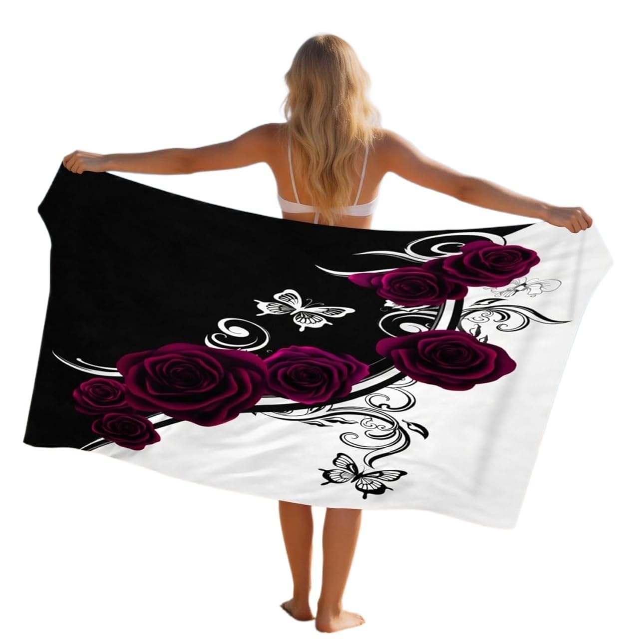 LYVQZPWLR Microfibre Beach Towel， Large Beach Towel Multiple Sizes Quick Dry Microfibre Lightweight Travel Swim(75x150 cm)
