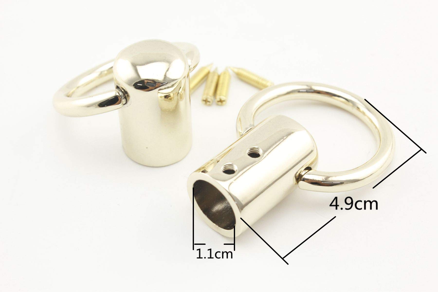 3dancraftit Heavy Duty zinc alloying Tassel Keychain Rope Cord end caps Stopper with Ring for Bag Purse Handles 7/16