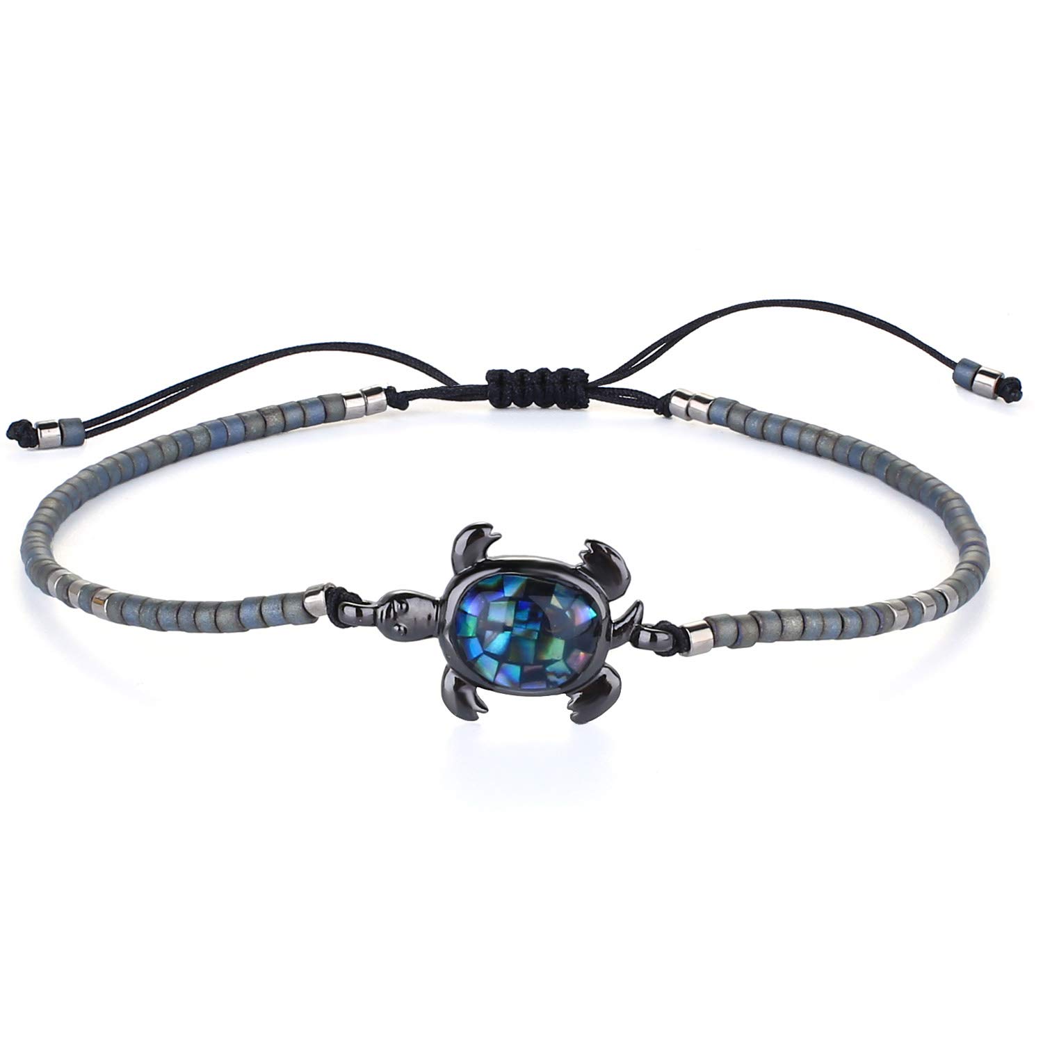 KELITCH Pulseras Amistad con Cuentas Concha Cristal Color Bohemio Pulsera Hecha A Mano Brazaletes Joyería para Mujer — view 7