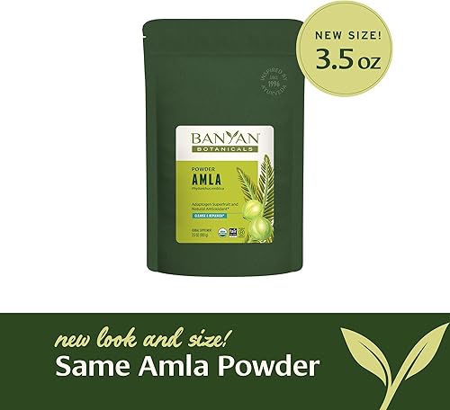 Miniatura 5 de Banyan Botanicals - Polvo amalaki (Amla) - Polvo orgánico con certificación USDA - A base de derivados de Emblica officinalis - Antioxidante