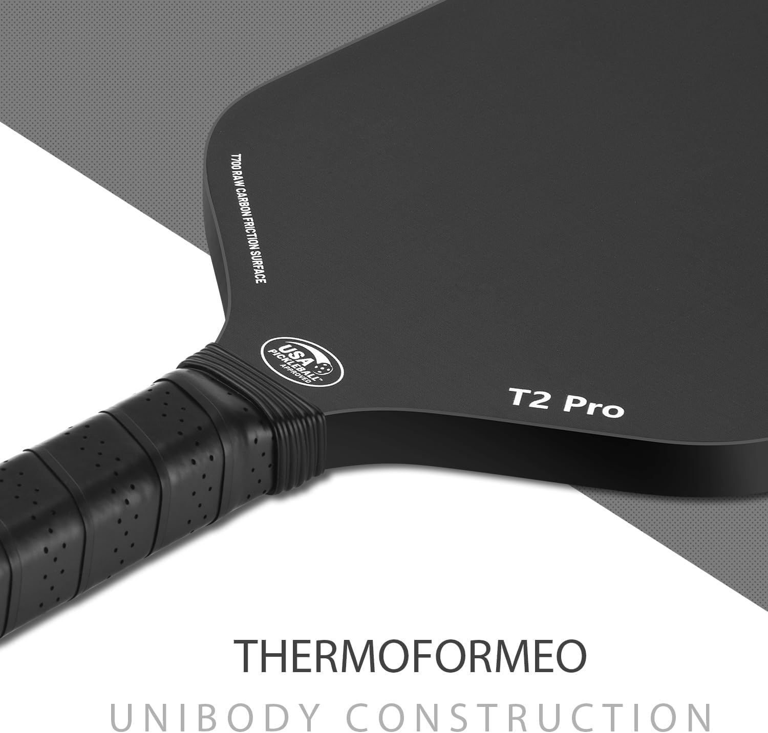 Pickleball Paddle - 16mm T700 Raw Edgeless Carbon Fiber Pickleball Paddle, Great Grit & Spin Rackets Set with Power, Control and Balance, 1 Cover Bag