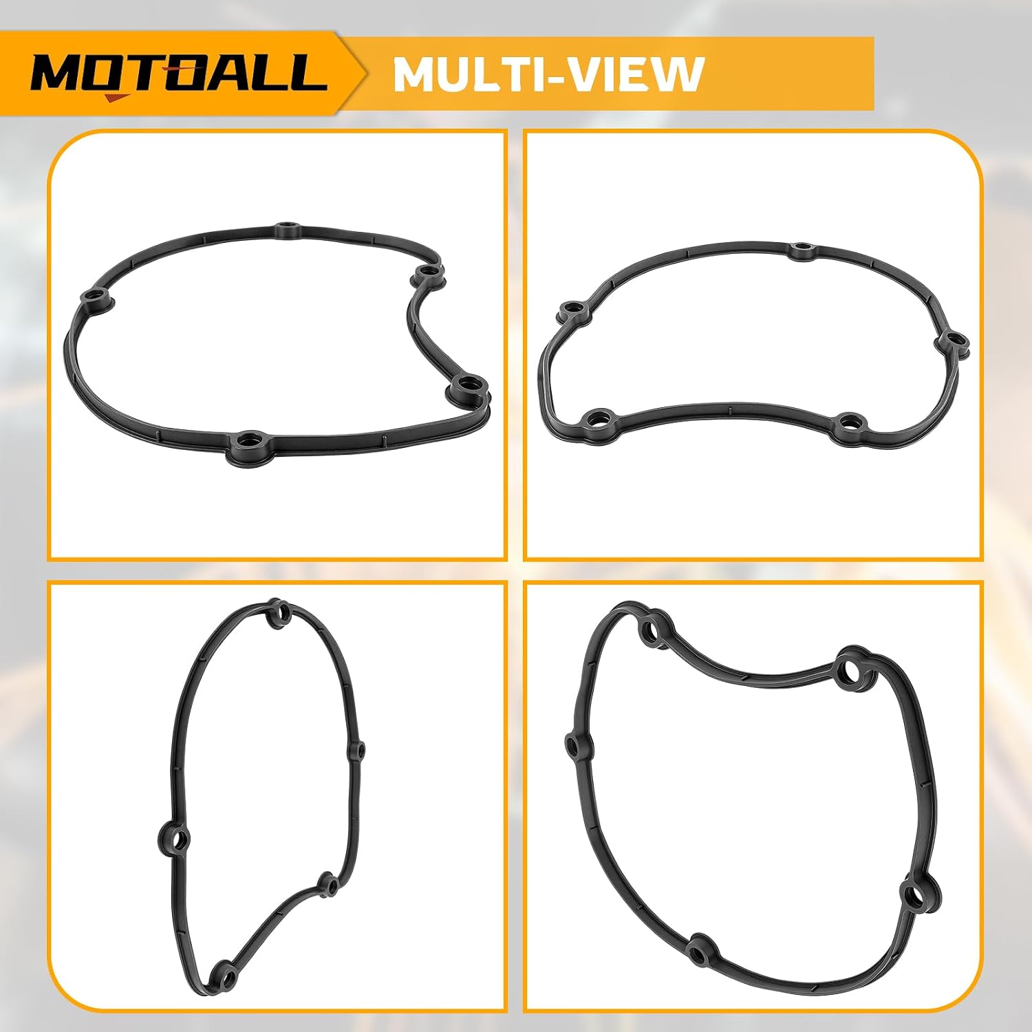 MOTOALL Upper Timing Chain Cover Gasket Fit for Audi A3 A4 for VW Passat Jetta Tiguan, Black, Replaces# 06J115441A