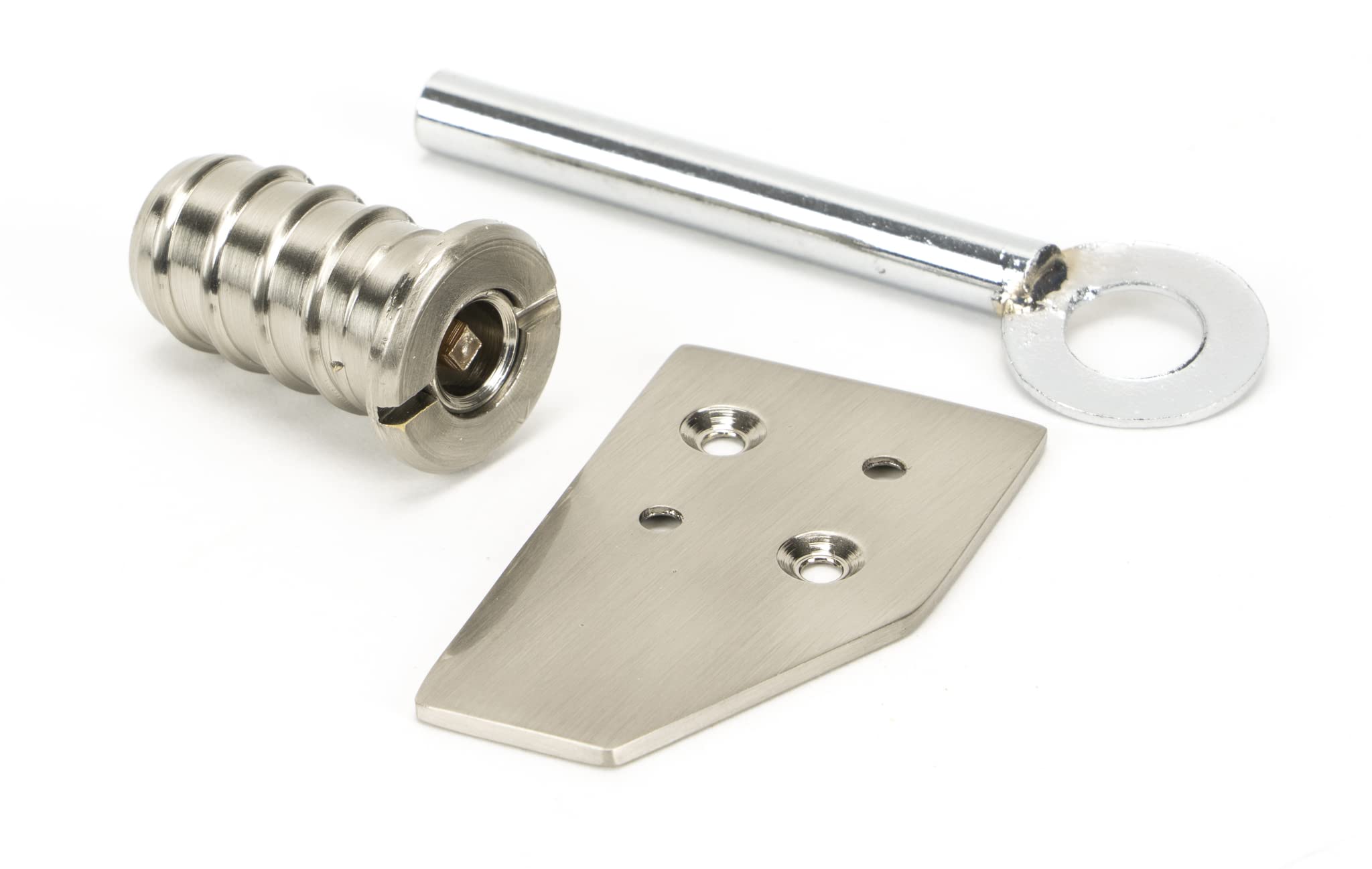 From The Anvil 49920 Polished Nickel Key-Flush Sash Stop