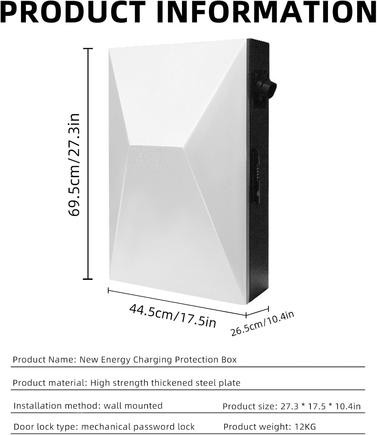 SNKOL Cybertruck Wall Charger Station Box, Suitable for Tesla Wall Charger Gen 3,for All Tesla Models, Stylish Cybertruck Design, Indoor/Outdoor Cable Organizer, Tesla Accessories