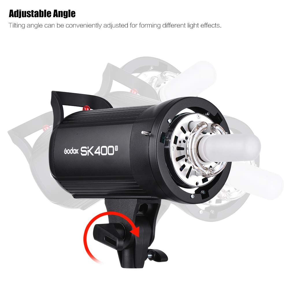 Godox SK400II 400Ws Studio-Blitzlicht Eingebautes 2.4G Wireless X-System GN65 5600K mit 150W Modellierlampe