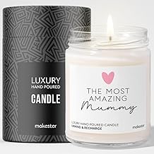 Mummy Birthday Gifts - Luxury Soy Wax Candle - Vanilla, Jasmine, Sugared Almond - Makester