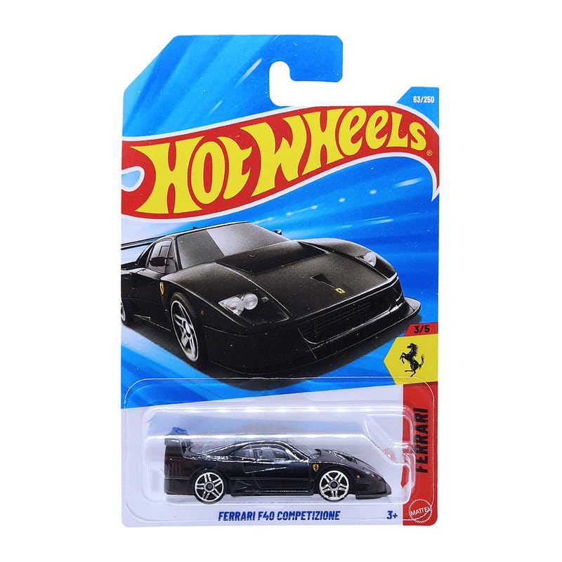 Hot Wheels FERRARI F40 COMPETIZIONE 黒 Hot Wheels Ferrari F40 Competizione Ferrari Ages 3 and Up 63/250