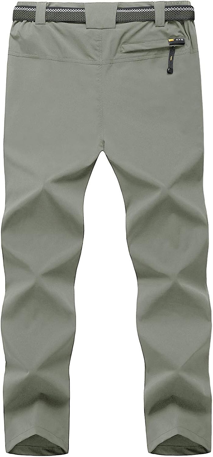 TBMPOY Men's Outdoor Quick-Dry Lightweight Waterproof Hiking Mountain Pants with Belt : Clothing, Shoes & Jewelry