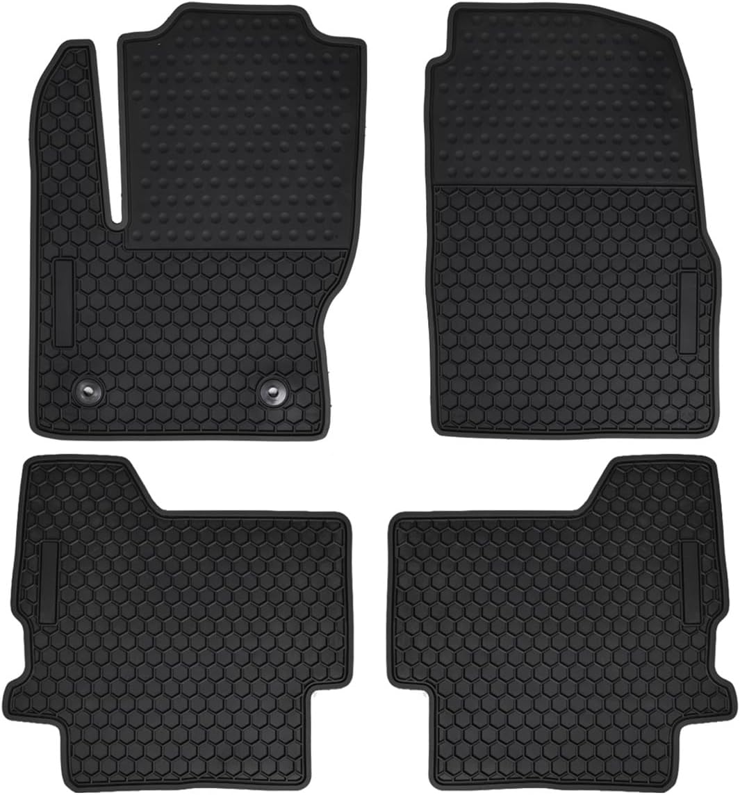Car Floor Mats Custom Fit for 2013-2019 Ford Escape / 2013-2018 Ford C-Max Odorless Washable Heavy Duty Rubber (All Weather) Floor Liners Black Black Floor mats :2013-2019