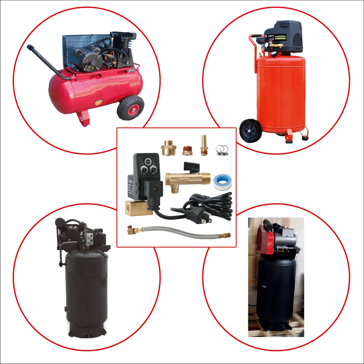 Air Compressor Auto Drain Automatic Electronic Tank Drain Kit - Timer ...