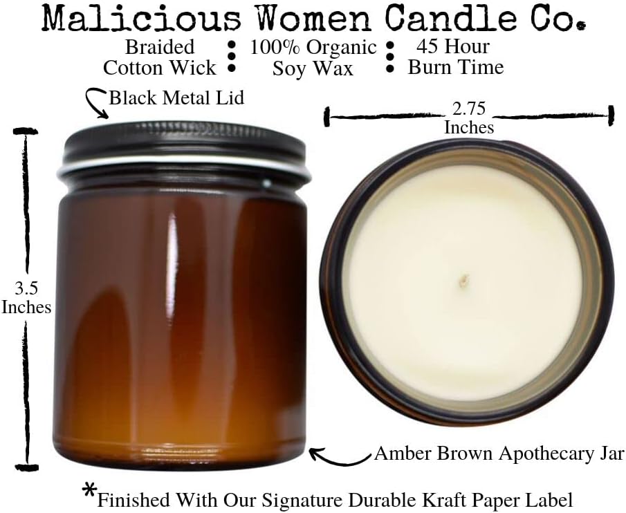 Miniatura 4 de Malicious Women Candle Co - Vela de soja natural, 255 granos  9 onzas