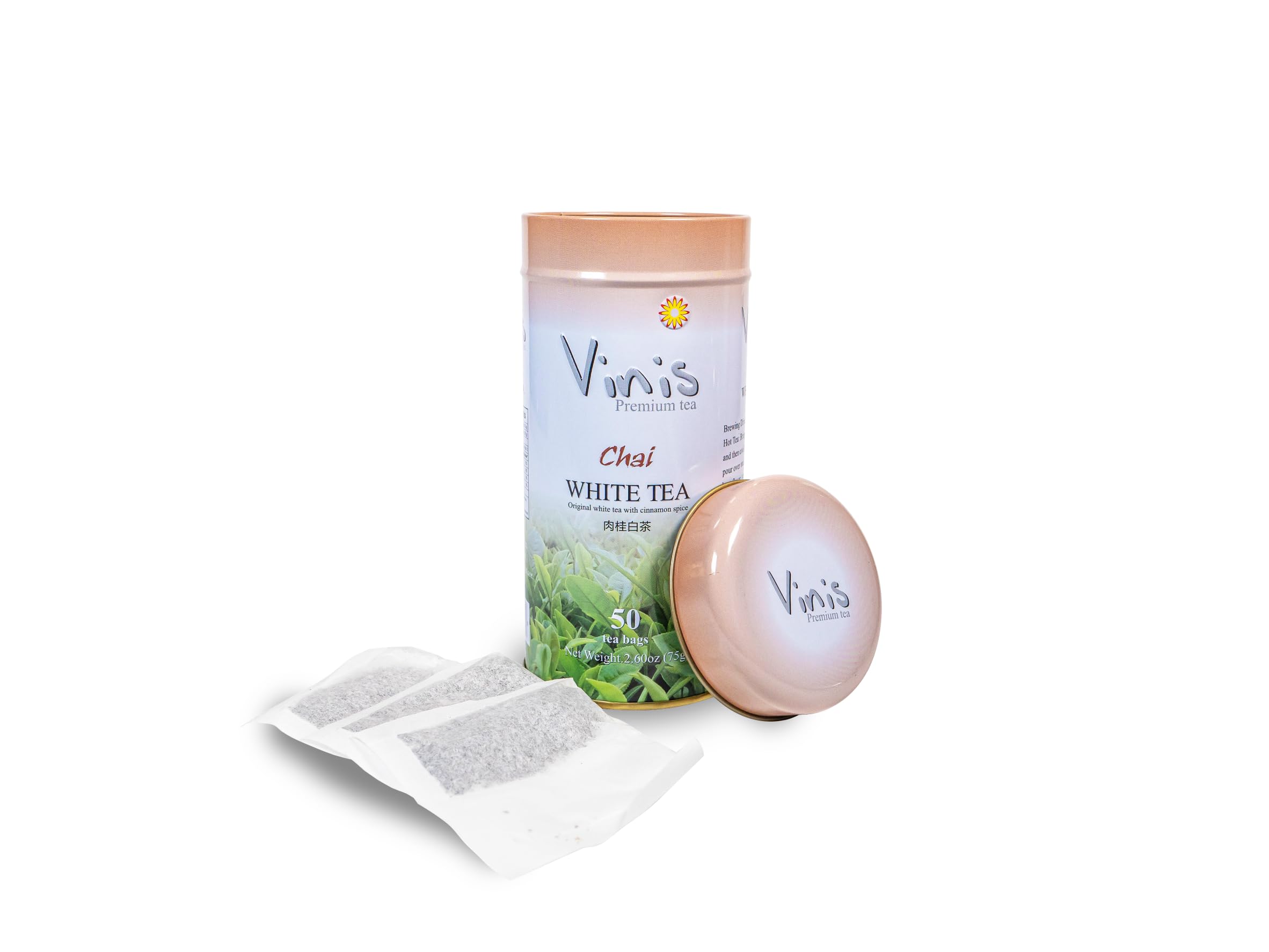 Amazon.com : Vinis Premium Chai White Tea Tea Box of 6 Tins (50