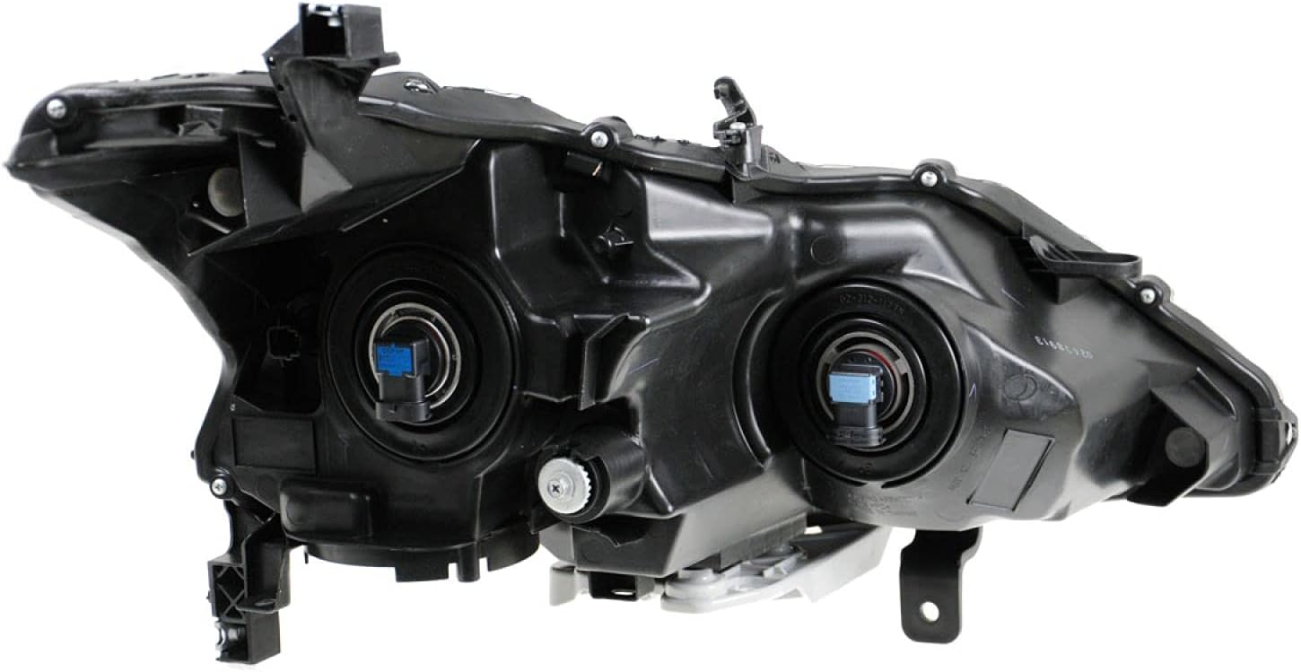 TRQ Driver and Passenger Side Headlight Assembly Set Compatible with 13-15 Nissan Altima Sedan Halogen Only