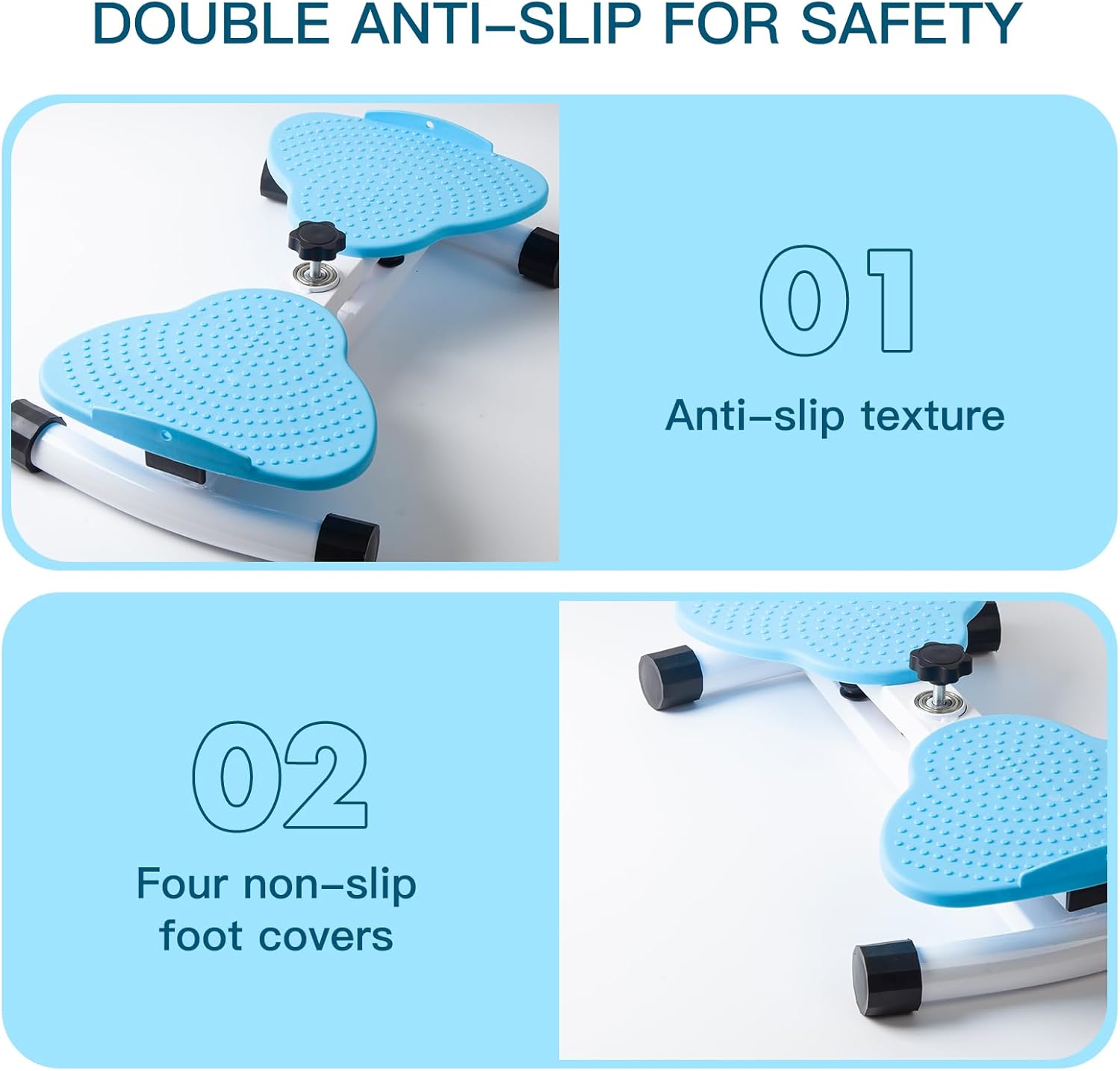 Waist Twisting Machine Pilates Twister Ab Twister Board with 300 lbs Capacity, Noiseless Home Gym Equipment for Core Exercise Slim Waist Belly Fat Workout for Women (Blue)