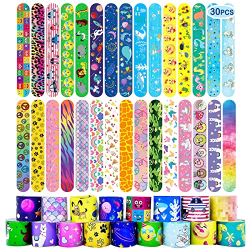 Bracelets Slap Viicoor : lot de 30 pièces colorées pour enfants