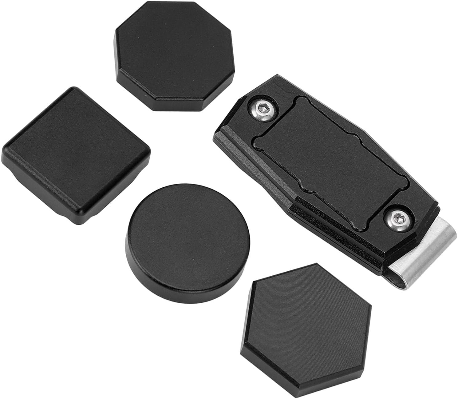 Billiard Chalk, Magnetic Aluminum Alloy Holder with for Pool Cue Accessories, Hexagonal Octagonal Circular Square Chalk Carrying