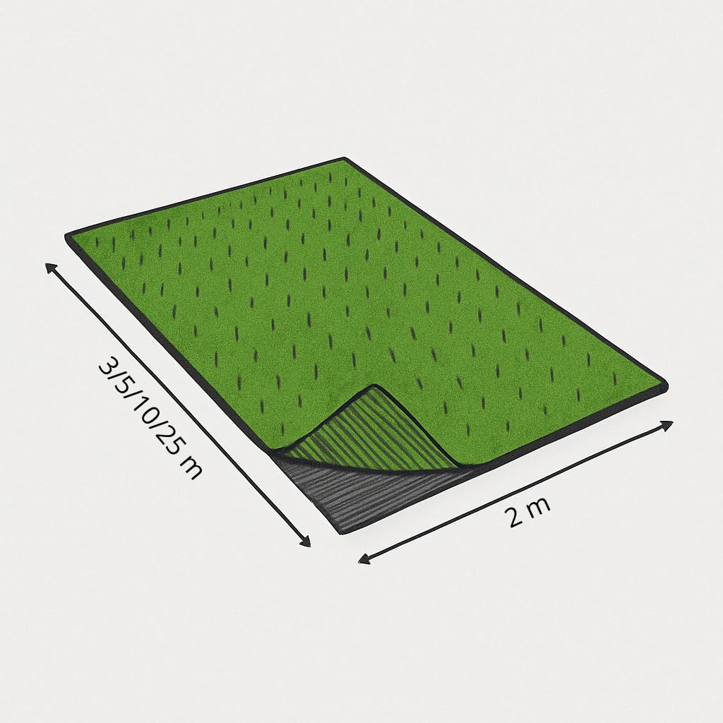 Prato Sintetico Greenwich | Erba Artificiale da Esterno 7mm | Tappeto Verde Decorativo per Giardino, Balcone e Terrazza | Disponibile in Diverse Misure (Greenwich, 5x2m - 10mq)