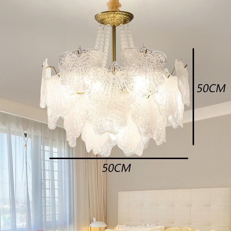 N/A モダンなクリスタルシャンデリア、ゴールドセミフラッシュマウント