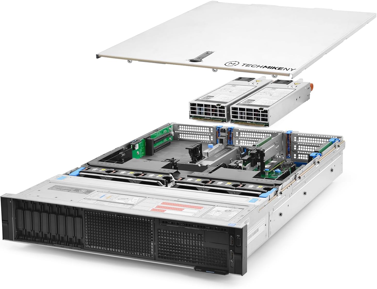 TechMikeNY Server 2X Gold 6152 2.10Ghz 44-Core 128GB RAM + 8X Caddies PowerEdge R740 (Renewed)