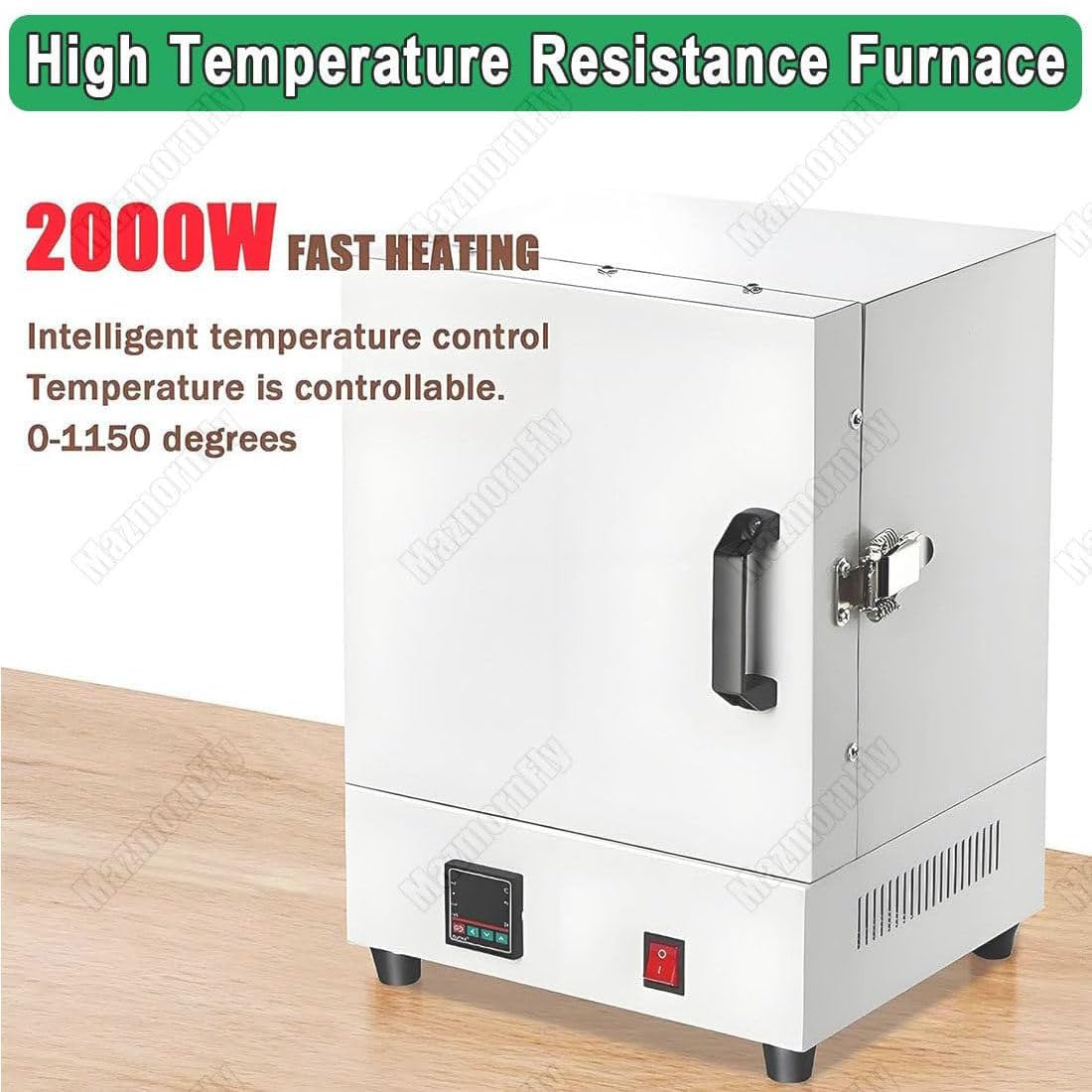 Horno De Mufla Eléctrico De Laboratorio para Cerámica, Horno Eléctrico De Fusión De Metales De Alta Temperatura 1150 °C, para Odontología, Cerámica, Yeso Y Procesamiento Joyería