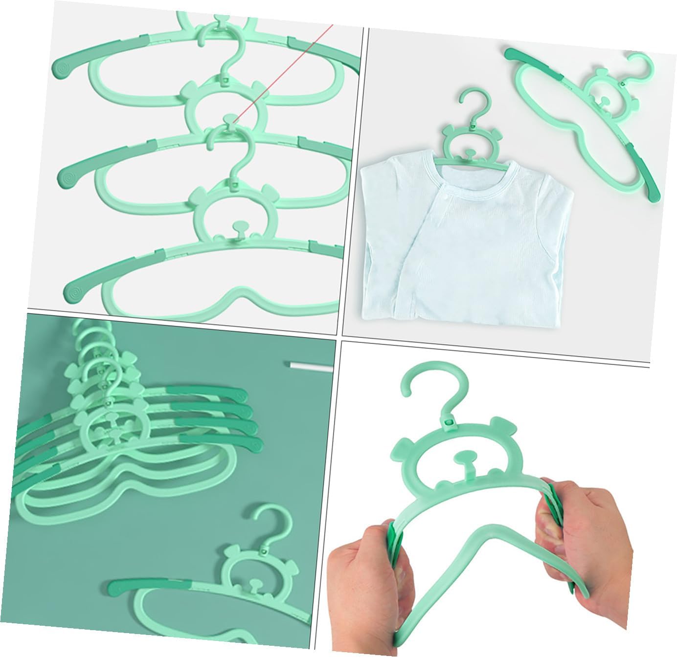 Adjustable Plastic ’s Hangers Set, 5pcs Clothes Drying Rack with Extendable Design, Closet Organizer for Boys and Clothing Storage