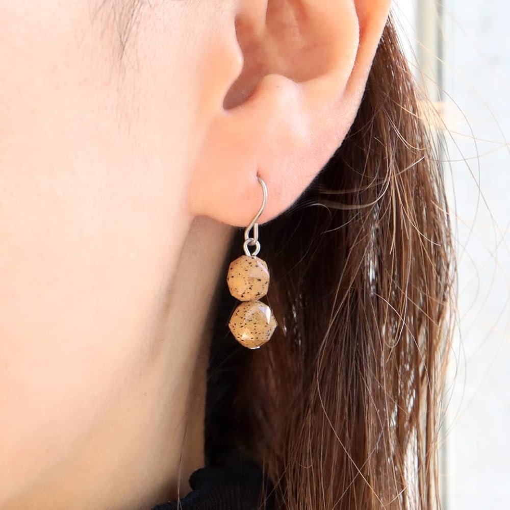 Amazon | 北投石 ピアス フック 2連 8mm スターカットマイナス