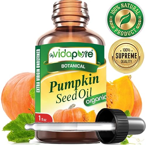 Miniatura 4 de myVidaPure Organic Pumkin SEEL OIL WILD GROWTH RAW 100% Pure EXTRA VIRGIN UNREFINED 1 Fl.oz.- 30 ml. Para piel, cara, cuerpo, cabello y cuidado de