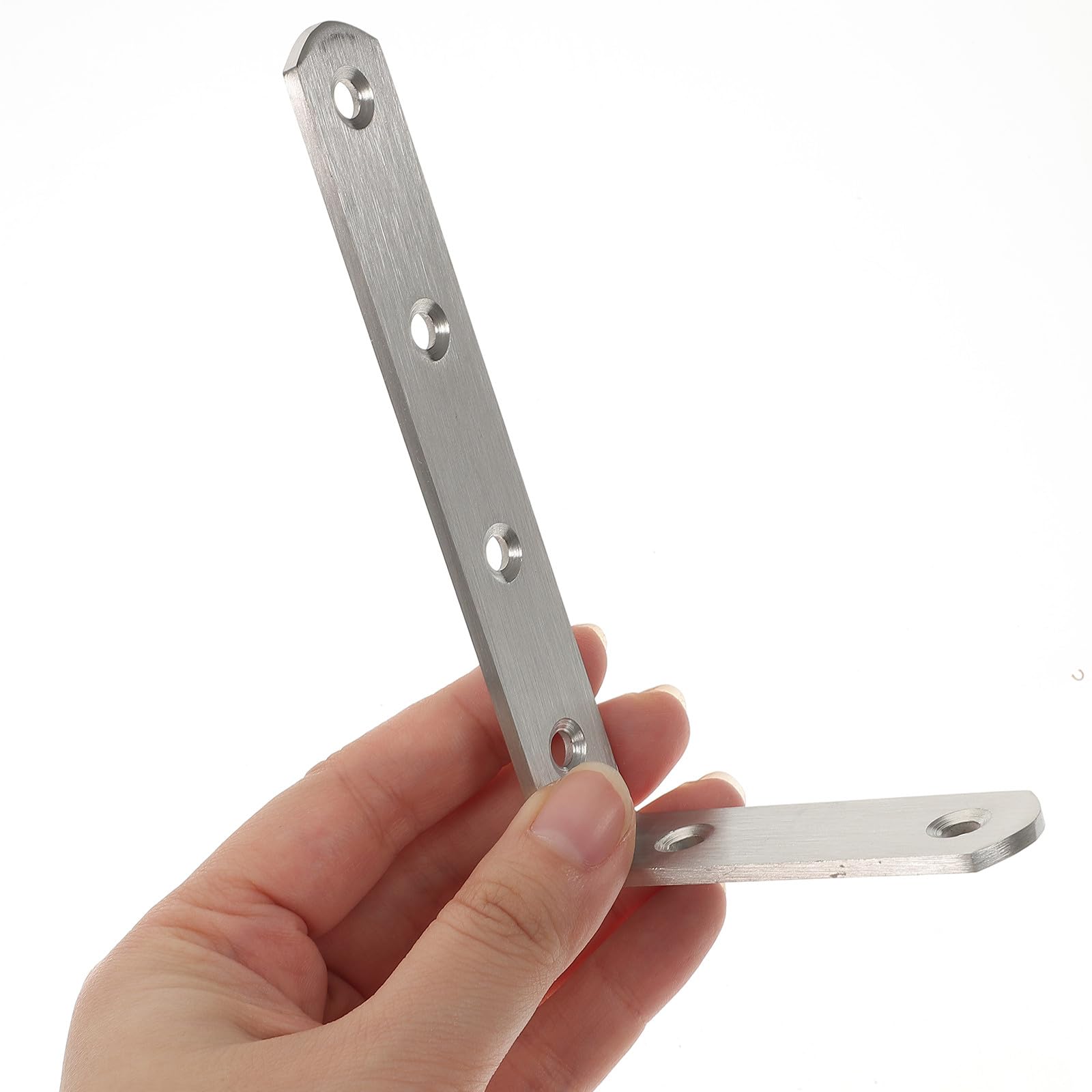 DOITOOL 10 Stück Teiliges Edelstahl Winkelverbinder Metallhalterung mit Schrauben Stabile Regalhalter Wandhalterung für Holzregale Möbelreparatur und Verstärkung