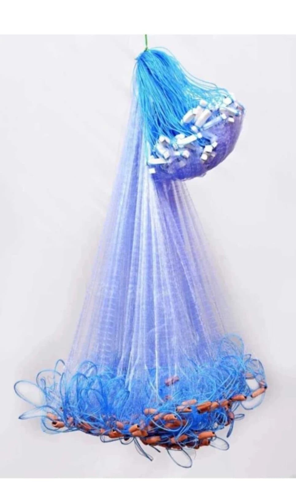 AhmedFishNet Small Finger 20MM GILLNET MUD Sinker Hight 3FT Fishing Net (Multicolor)-image-10