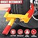 Wheel Lock Universal Trailer Wheel Lock Adjustable Security Tire Boot Lock Anti Theft for ATV RV SUV Car Golf Cart Boats Motorcycles Great Deterrent Bright Red-Yellow (3 Keys)