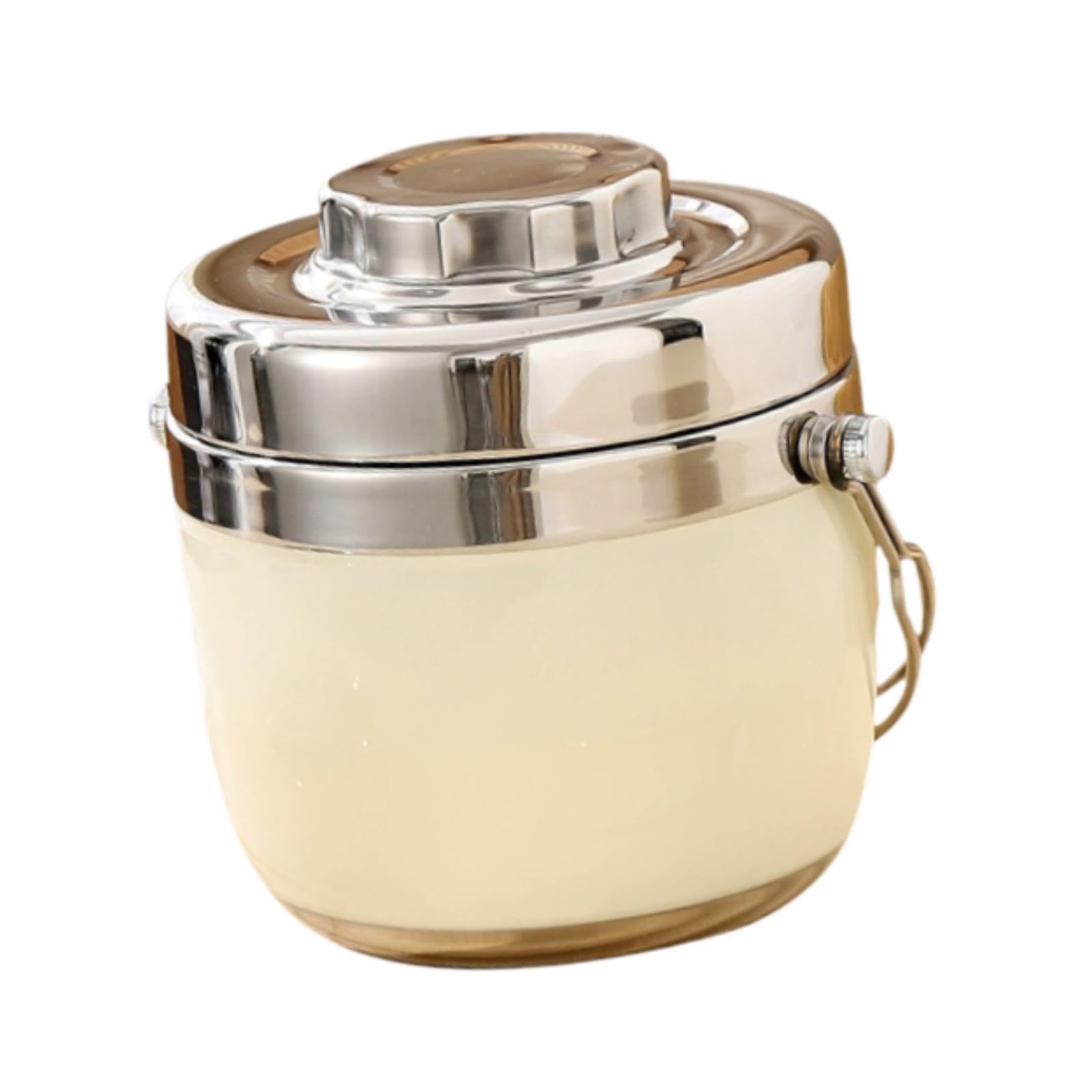 Contenitore per il pranzo in acciaio inox, contenitore termico per alimenti con manico, coperchio ermetico, per campeggio, lavoro, scuola, ufficio (1,5 L)