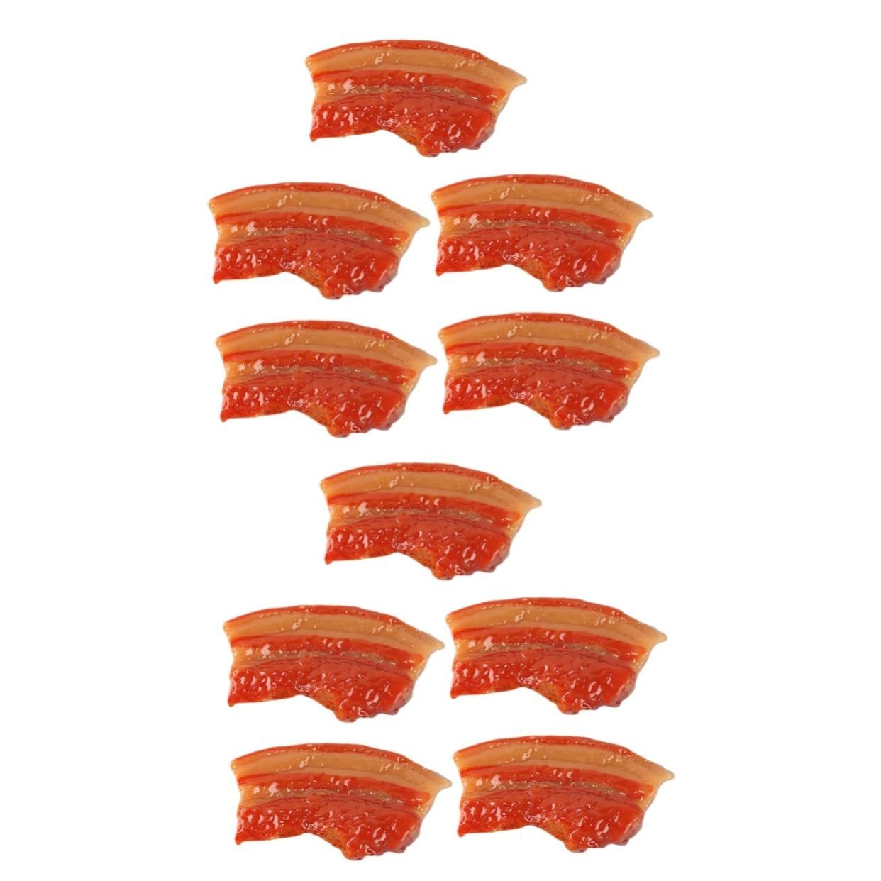KOMBIUDA10 Pcs Simulated Pork Belly Kitchen Prop Decor Decorative Fake Meat Photography Meat Model Fresh Pork Prop Decorative Food Model Kitchen Meat Model Fake Meat Model Resin