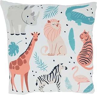 Fennco Styles Jungle Animals Print Decorative Filled Throw Pillow 16