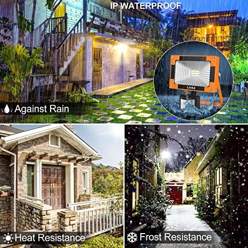 Security Light Sensor Motion 15W, Linke 1200LM Super Bright PIR Floodlights, 6500K Daylight White Outdoor Led Light with Motion Sensor IP66 Waterproof Perfect for Garden, Porch, Courtyard, Garage