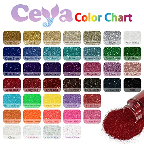 Ceya 3.5oz/ 100g Ultra Fine Glitter Powder Azure Glitter 1/128” 0.008” 0.2mm for Slime Epoxy Resin Craft Tumbler Jewelry Nail Art Festival Makeup Scrapbook Painting Wedding Cards - Image 3