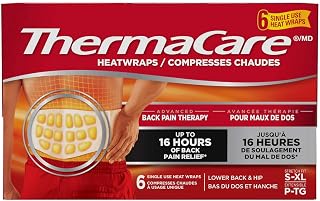 ThermaCare Heatwraps Advance Back Pain Therapy Stretch Fit S-XL, 6 count
