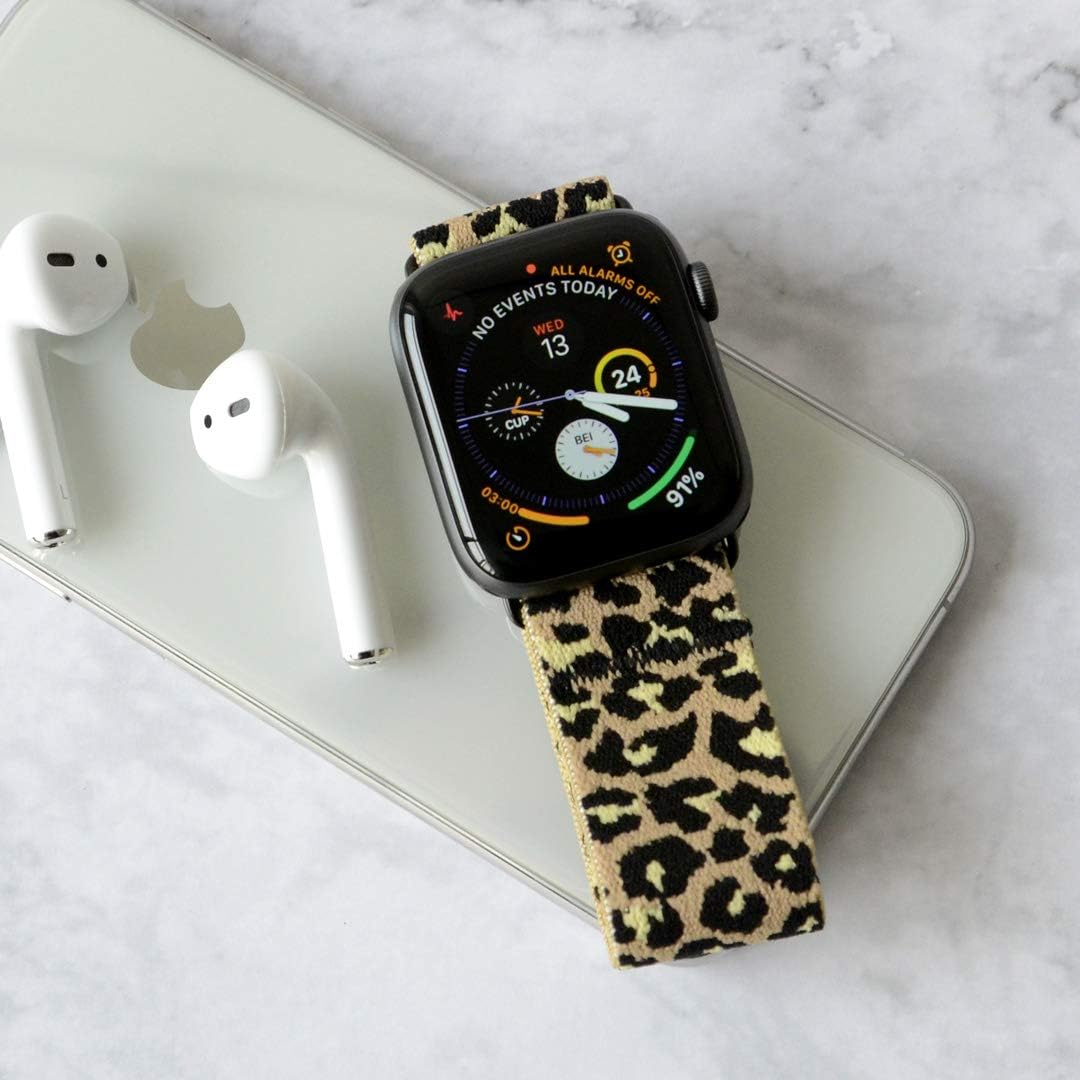 50% оƒƒ Dіѕсоunt Tefeca Beige Cheetah/Leopard Pattern Elastic Compatible/Replacement Band for Apple Watch Tор Brаndѕ Tefeca Beige Cheetah/Leopard Pattern Elastic Compatible/Replacement Band for Apple Watch