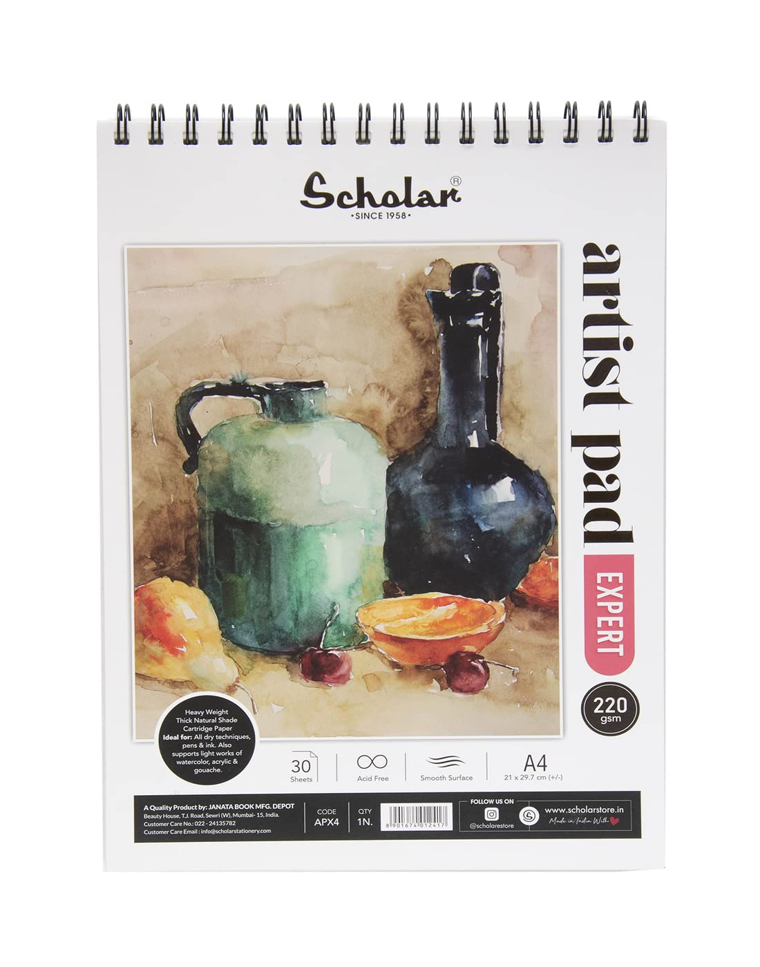 See full amazon price history chart for Scholar Artist Pad - Expert (220 GSM, Natural Shade Cartridge Paper, Wiro Bound) (A4) Scholar Artist Pad - Expert (220 GSM, Natural Shade Cartridge Paper, Wiro Bound) (A4) (B09C6G6XJ2) Amazon Price History, Amazon Price Tracker