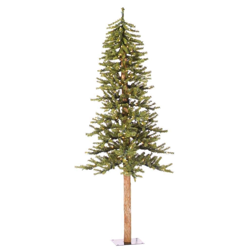 Vickerman 5' Natural Alpine Artificial Christmas Tree - Warm White LED Lights - Faux Christmas Tree - Seasonal Indoor Home Decor - Reliable and Durable