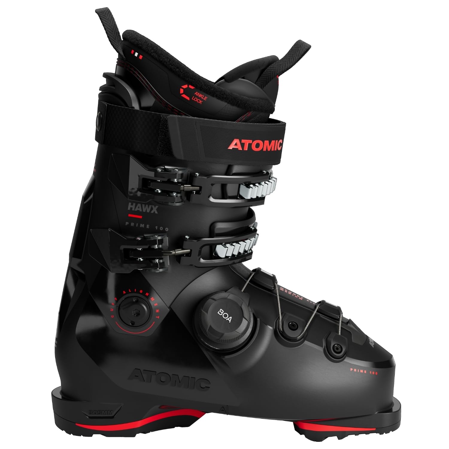 Atomic HAWX Prime 100 BOA Skischuhe - Mittelbreite Ski-Boots mit 100 mm Passform & 100er-Flex - Hochwertige Ski-Schuhe mit präzisem BOA® Fit System
